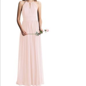 Bill Levkoff keyhole chiffon A-line gown